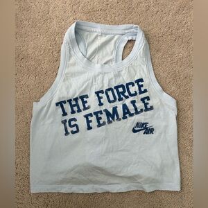 Nike Blue Cropped Tank Top